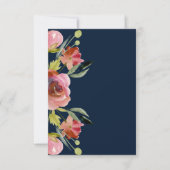 Leeg budget Roze bloemen bruiloft  Kaart (Voorkant)