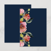 Leeg budget Roze bloemen bruiloft  Kaart (Voorkant / Achterkant)