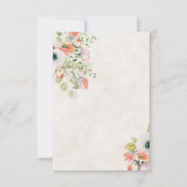 Leeg budget Roze en blauwe bloemen bruiloft Kaart (Voorkant)