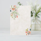 Leeg budget Roze en blauwe bloemen bruiloft  Kaart (Staand voorkant)