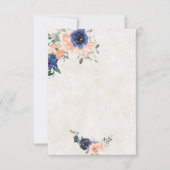 Leeg budget Roze en blauwe bloemige bruiloft  Kaart (Voorkant)