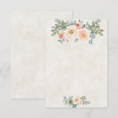 Leeg budget Roze en groen bloemendecoratie bruilof Kaart (Voorkant / Achterkant)