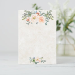 Leeg budget Roze en groen bloemendesign voor trouw Kaart