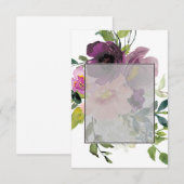 Leeg budget Roze en paarse bloem bruiloft  Kaart (Voorkant / Achterkant)