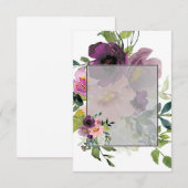 Leeg budget Roze en paarse bloemen bruiloft  Kaart (Voorkant / Achterkant)