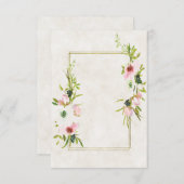 Leeg budget Roze en witte bloemen bruiloft Kaart (Voorkant / Achterkant)