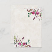 Leeg budget Roze losse bloemen bruiloft  Kaart (Voorkant / Achterkant)