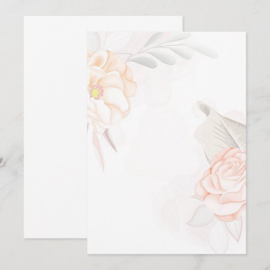 Leeg budget Roze rozen Trouwen  Kaart (Voorkant / Achterkant)