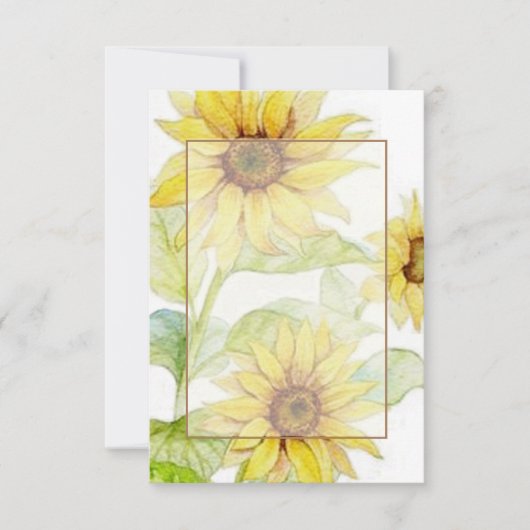 Leeg budget Sunflowers bruiloft  Kaart (Voorkant)