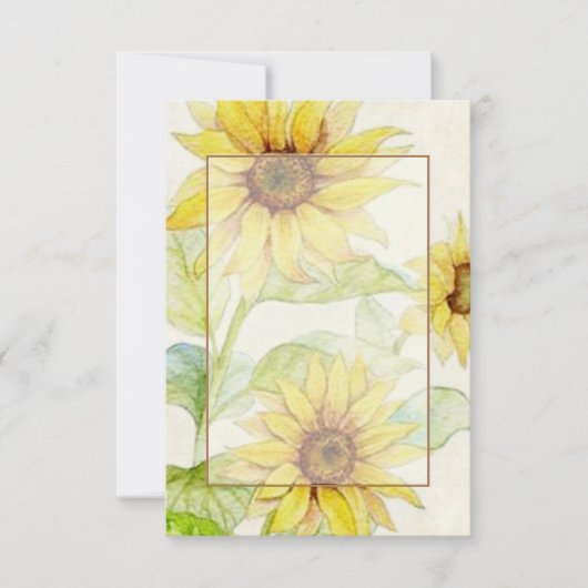 Leeg budget Sunflowers bruiloft  Kaart (Voorkant)