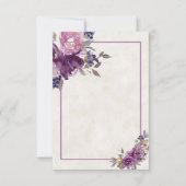 Leeg budget Violet aquarel bloem bruiloft uitnodig Kaart (Voorkant)