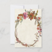 Leeg budget Waterverf Boho bloemen bruiloft  Kaart (Voorkant)