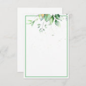 Leeg budget Waterverf groene bruiloft Uitnodiging (Voorkant / Achterkant)