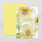 Leeg budget Zonnebloemen bruiloft  Kaart (Voorkant / Achterkant)