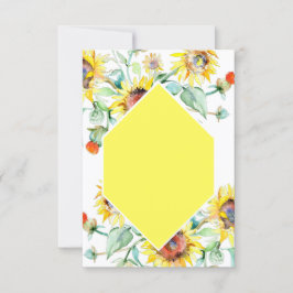 Leeg budget Zonnebloemen bruiloft  Kaart