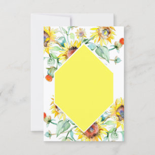 Leeg budget Zonnebloemen bruiloft  Kaart