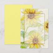 Leeg budget Zonnebloemen bruiloft Kaart (Voorkant / Achterkant)