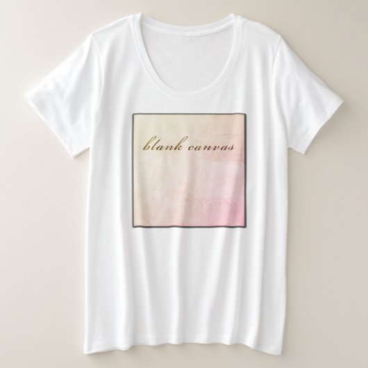 leeg canvas grote maat t-shirt (Design voorkant)