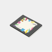 Leeg Canvas met Kleurrijke Kantoorartikelen Rand Post-it® Notes (Schuin)