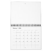 Leeg - Creëer uw eigen aangepaste agenda Kalender (Feb 2026)