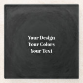 Leeg - Creëer uw eigen eigen exemplaar Glazen Onderzetter (Voorkant)