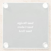 Leeg - Creëer uw eigen eigen exemplaar Glazen Onderzetter (Achterkant)