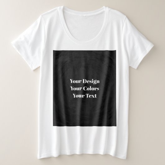 Leeg - Creëer uw eigen eigen exemplaar Grote Maat T-shirt (Design voorkant)