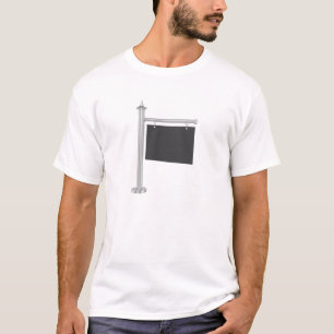 Leeg donkergrijs bord t-shirt