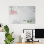 Leeg effen blad lijst ontwerp poster (Thuiskantoor)