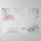 Leeg effen blad lijst ontwerp poster (Voorkant)