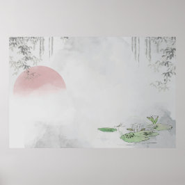 Leeg effen blad lijst ontwerp poster