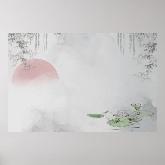 Leeg effen blad lijst ontwerp poster (Voorkant)