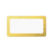 Leeg Faux Gold-adres Etiket (Voorkant)