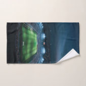 Leeg footballs stadion 's nachts handdoek (Handdoek)