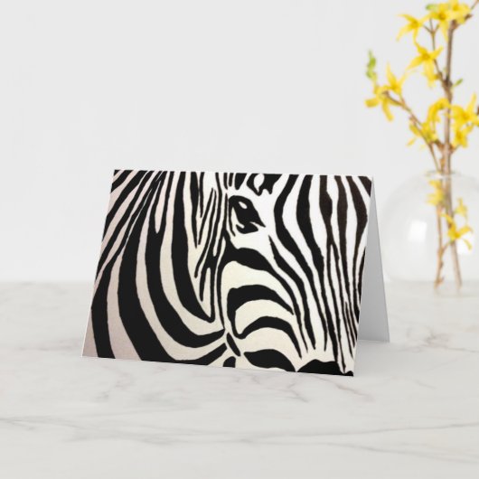 Leeg Gestreept Wenskaart Kaart (Gele Bloem)