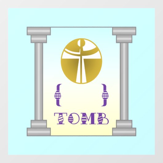 Leeg graf raamsticker (Vel)