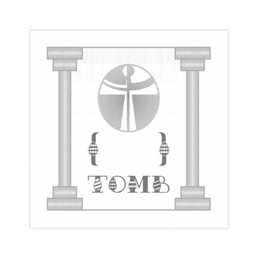 Leeg graf rubberstempel (Afrduk)