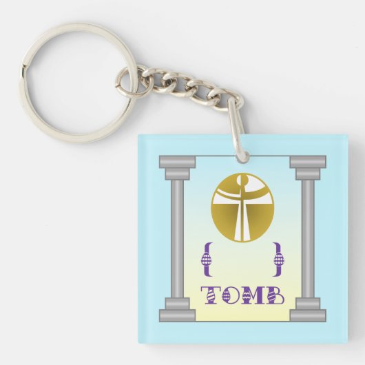 Leeg graf sleutelhanger (Voorkant)