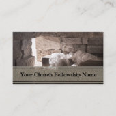 Leeg graf wit licht zonsopgang kerk dominee visitekaartje (Voorkant)