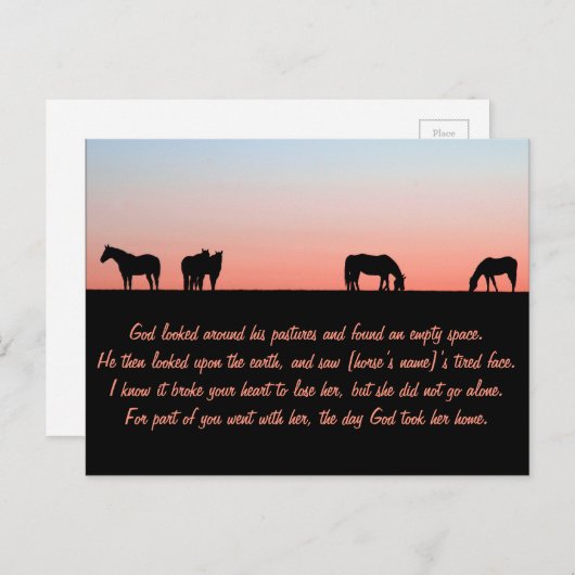 leeg grasland briefkaart (Voorkant / Achterkant)