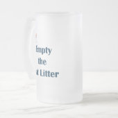 Leeg het kattenafval matglas bierpul (Voorkant links)