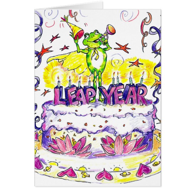 Leeg jaar Birthday Card Birthday Cake (Voorkant)