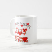 Leeg jaar zijn de verjaardag speciaal! koffiemok (Voorkant links)