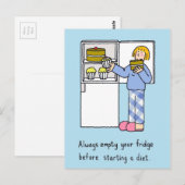 Leeg je vriend voordat je met een dieet begint briefkaart (Voorkant / Achterkant)