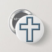 Leeg kruis ronde button 5,7 cm (Voorkant /achterkant)