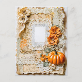 Leeg  Lijst met pompoenen Feestdagenkaart