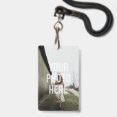 Leeg Maak uw eigen sjabloon tekst foto afbeelding Badge (Voorzijde met lanyard)