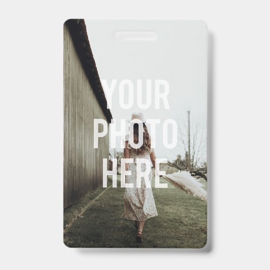 Leeg Maak uw eigen sjabloon tekst foto afbeelding Badge (Voorzijde)