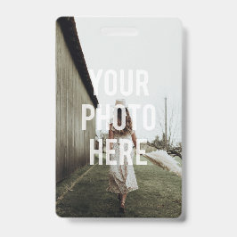 Leeg Maak uw eigen sjabloon tekst foto afbeelding Badge