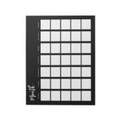 Leeg maandrooster notitieblok (Linkerzijde)